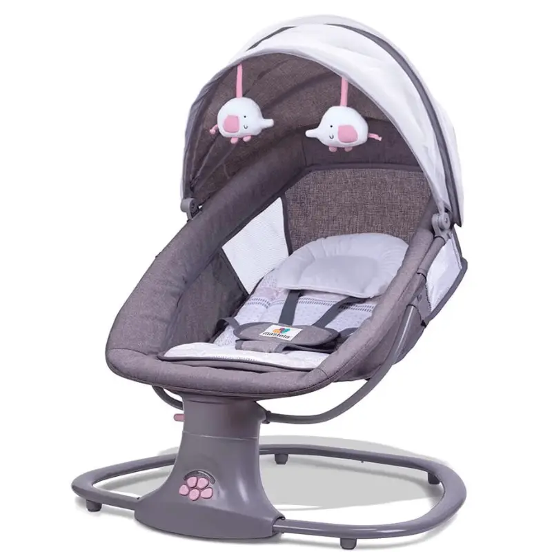 Mastela Baby Deluxe Swing Automatic 3-in-1, Swing, Bouncer and Bassinet- MS8106Brown 1-min
